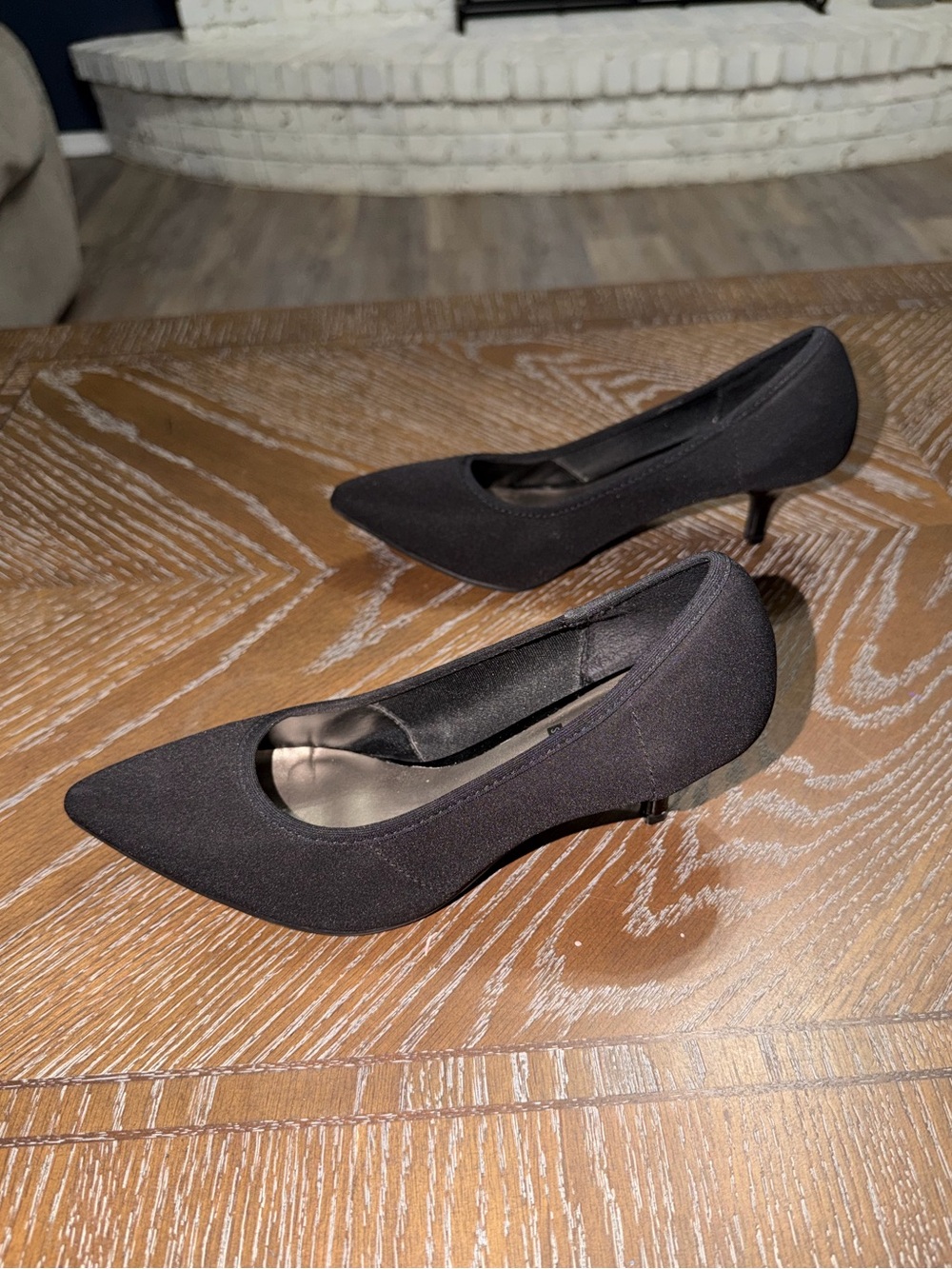 IMPO Stretch Endora Black Heel Pumps